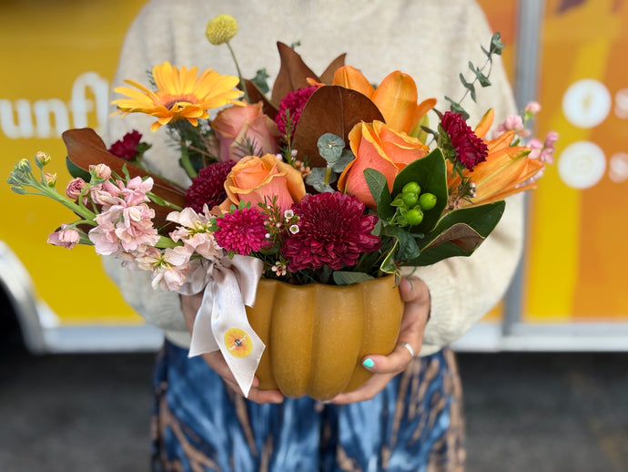 Arreglo Mixto en Pumpkin Vase