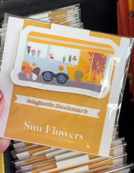 Sun Flower Truck Magnetic Bookmark