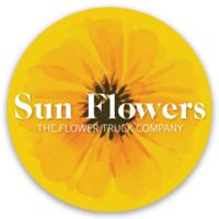 Sun Flowers circle sticker